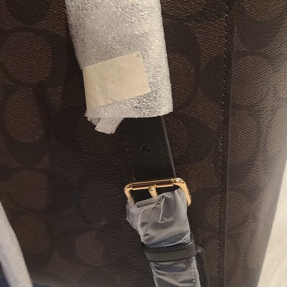 Coach Kleo backpack Signature coated canvas smooth leather and suede - Picture 8 of 11